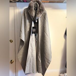 New Mackage Gray and Black Scarf Luxurious Wrap